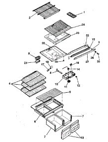 Cabinet parts for Kenmore Refrigerator 253.9305260 (2539305260, 253 9305260) from AppliancePartsPros.com