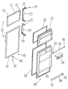 Door parts for Kenmore Refrigerator 253.9305265 (2539305265, 253 9305265) from AppliancePartsPros.com