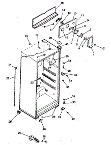 Cabinet parts for Kenmore Refrigerator 253.9305280 (2539305280, 253 9305280) from AppliancePartsPros.com