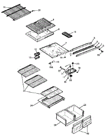 Cabinet parts for Kenmore Refrigerator 253.9305287 (2539305287, 253 9305287) from AppliancePartsPros.com