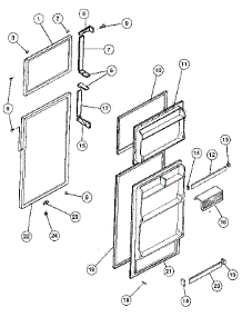 Door parts for Kenmore Refrigerator 253.9305294 (2539305294, 253 9305294) from AppliancePartsPros.com