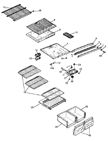 Cabinet parts for Kenmore Refrigerator 253.9305296 (2539305296, 253 9305296) from AppliancePartsPros.com