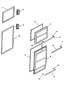 Door parts for Kenmore Refrigerator 253.9305304 (2539305304, 253 9305304) from AppliancePartsPros.com