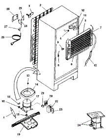 Unit parts for Kenmore Refrigerator 253.9305305 (2539305305, 253 9305305) from AppliancePartsPros.com