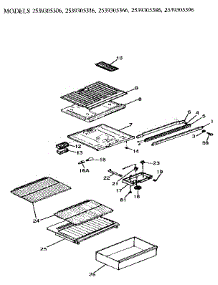Cabinet parts for Kenmore Refrigerator 253.9305306 (2539305306, 253 9305306) from AppliancePartsPros.com