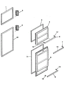 Door parts for Kenmore Refrigerator 253.9305311 (2539305311, 253 9305311) from AppliancePartsPros.com