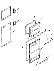 Door parts for Kenmore Refrigerator 253.9305312 (2539305312, 253 9305312) from AppliancePartsPros.com