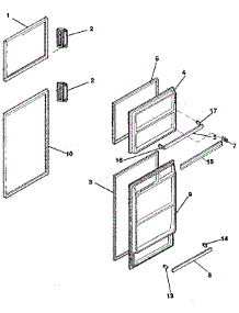 Door parts for Kenmore Refrigerator 253.9305360 (2539305360, 253 9305360) from AppliancePartsPros.com