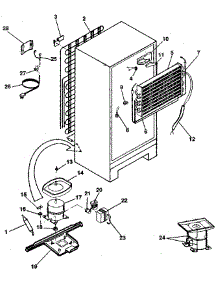 Unit parts for Kenmore Refrigerator 253.9305360 (2539305360, 253 9305360) from AppliancePartsPros.com
