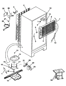 Unit parts for Kenmore Refrigerator 253.9305361 (2539305361, 253 9305361) from AppliancePartsPros.com
