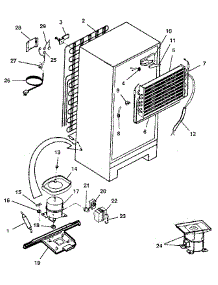 Unit parts for Kenmore Refrigerator 253.9305363 (2539305363, 253 9305363) from AppliancePartsPros.com