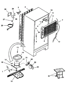Unit parts for Kenmore Refrigerator 253.9305364 (2539305364, 253 9305364) from AppliancePartsPros.com