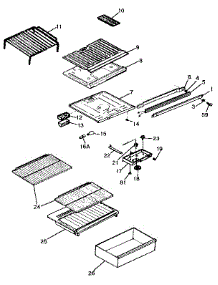 Cabinet parts for Kenmore Refrigerator 253.9305462 (2539305462, 253 9305462) from AppliancePartsPros.com