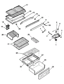 Cabinet parts for Kenmore Refrigerator 253.9305490 (2539305490, 253 9305490) from AppliancePartsPros.com