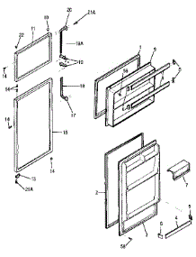 Door parts for Kenmore Refrigerator 253.9305492 (2539305492, 253 9305492) from AppliancePartsPros.com