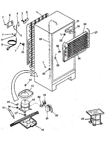 Unit parts for Kenmore Refrigerator 253.9305700 (2539305700, 253 9305700) from AppliancePartsPros.com