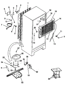Unit parts for Kenmore Refrigerator 253.9305704 (2539305704, 253 9305704) from AppliancePartsPros.com