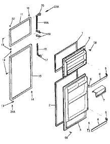 Door parts for Kenmore Refrigerator 253.9305713 (2539305713, 253 9305713) from AppliancePartsPros.com