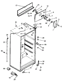 Cabinet parts for Kenmore Refrigerator 253.9305713 (2539305713, 253 9305713) from AppliancePartsPros.com