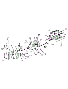 Ice Maker parts for Kenmore Refrigerator 253.9305713 (2539305713, 253 9305713) from AppliancePartsPros.com