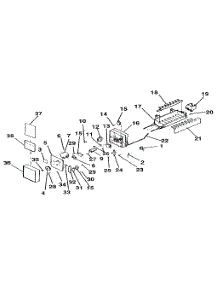 Ice Maker parts for Kenmore Refrigerator 253.9305762 (2539305762, 253 9305762) from AppliancePartsPros.com