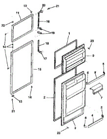 Door parts for Kenmore Refrigerator 253.9305764 (2539305764, 253 9305764) from AppliancePartsPros.com