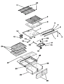 Cabinet parts for Kenmore Refrigerator 253.9305764 (2539305764, 253 9305764) from AppliancePartsPros.com