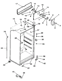 Cabinet parts for Kenmore Refrigerator 253.9305782 (2539305782, 253 9305782) from AppliancePartsPros.com