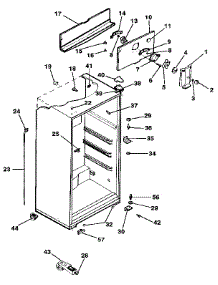 Cabinet parts for Kenmore Refrigerator 253.9305784 (2539305784, 253 9305784) from AppliancePartsPros.com
