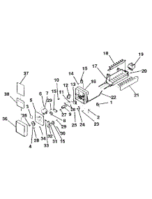 Ice Maker parts for Kenmore Refrigerator 253.9305791 (2539305791, 253 9305791) from AppliancePartsPros.com