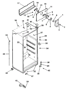 Liner parts for Kenmore Refrigerator 253.9305791 (2539305791, 253 9305791) from AppliancePartsPros.com