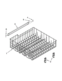 Upper Rack And Track Parts parts for Kenmore Dishwasher 665.17159K215 (66517159K215, 665 17159K215) from AppliancePartsPros.com