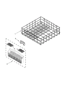 Lower Rack Parts parts for Kenmore Dishwasher 665.17159K215 (66517159K215, 665 17159K215) from AppliancePartsPros.com