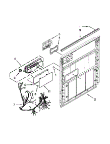 Inner Door Parts parts for Kenmore Dishwasher 665.17159K215 (66517159K215, 665 17159K215) from AppliancePartsPros.com