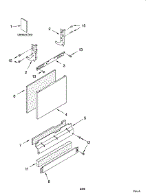 Door And Panel Parts parts for Kenmore Dishwasher 665.17263401 (66517263401, 665 17263401) from AppliancePartsPros.com