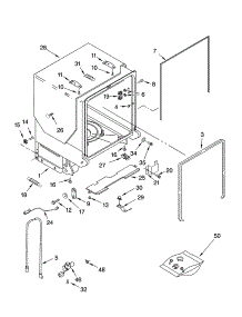 Tub And Frame Parts parts for Kenmore Dishwasher 665.17264400 (66517264400, 665 17264400) from AppliancePartsPros.com