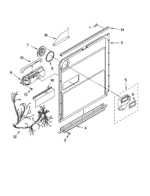 Door And Latch Parts parts for Kenmore Dishwasher 665.17264400 (66517264400, 665 17264400) from AppliancePartsPros.com
