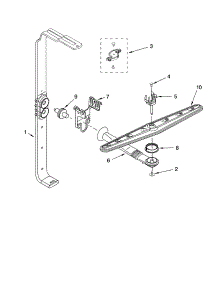 Upper Wash And Rinse Parts parts for Kenmore Dishwasher 665.17269400 (66517269400, 665 17269400) from AppliancePartsPros.com
