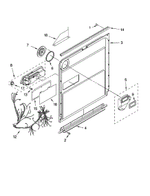Door And Latch Parts parts for Kenmore Dishwasher 665.17269402 (66517269402, 665 17269402) from AppliancePartsPros.com