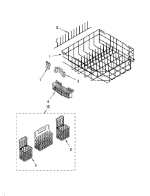 Lower Rack Parts, Optional Parts (Not Included) parts for Kenmore Dishwasher 665.17272402 (66517272402, 665 17272402) from AppliancePartsPros.com