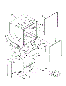 Tub And Frame Parts parts for Kenmore Dishwasher 665.17273402 (66517273402, 665 17273402) from AppliancePartsPros.com