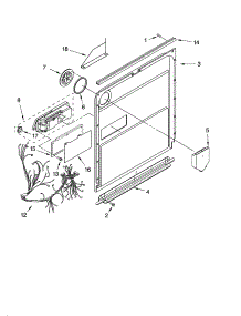 Door And Latch Parts parts for Kenmore Dishwasher 665.17273402 (66517273402, 665 17273402) from AppliancePartsPros.com