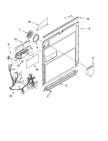 Door And Latch Parts parts for Kenmore Dishwasher 665.17274401 (66517274401, 665 17274401) from AppliancePartsPros.com