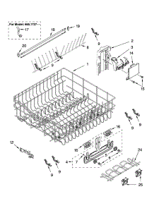 Upper Rack And Track Parts parts for Kenmore Dishwasher 665.17279400 (66517279400, 665 17279400) from AppliancePartsPros.com