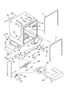 Tub And Frame Parts parts for Kenmore Dishwasher 665.17282402 (66517282402, 665 17282402) from AppliancePartsPros.com