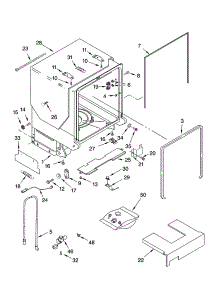 Tub And Frame Parts parts for Kenmore Dishwasher 665.17283400 (66517283400, 665 17283400) from AppliancePartsPros.com