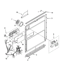Door And Latch Parts parts for Kenmore Dishwasher 665.17283402 (66517283402, 665 17283402) from AppliancePartsPros.com