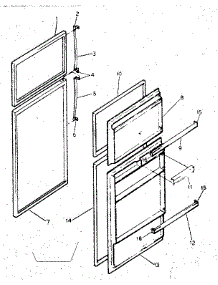 Door Parts parts for Kenmore Refrigerator 253.8657241 (2538657241, 253 8657241) from AppliancePartsPros.com