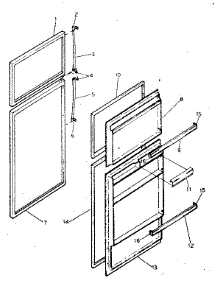 Door Parts parts for Kenmore Refrigerator 253.8658023 (2538658023, 253 8658023) from AppliancePartsPros.com
