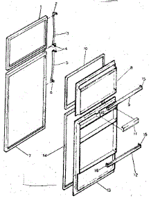 Door Parts parts for Kenmore Refrigerator 253.8658040 (2538658040, 253 8658040) from AppliancePartsPros.com